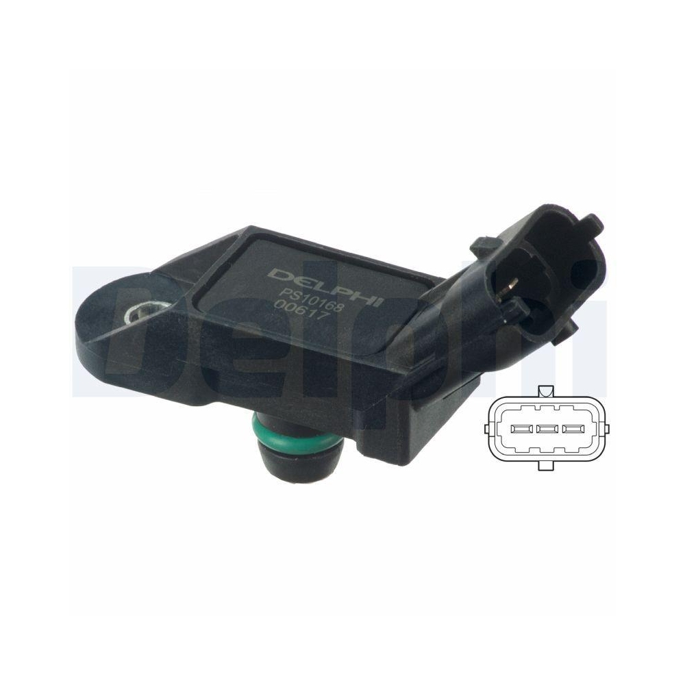 DELPHI PS10168 Sensor, Ladedruck f&uuml;r ALFA ROMEO FIAT LANCIA, hinten