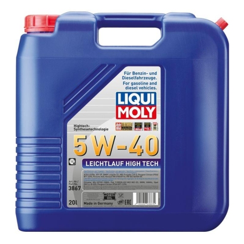 Motor&ouml;l LIQUI MOLY 3867 Leichtlauf High Tech 5W-40 f&uuml;r