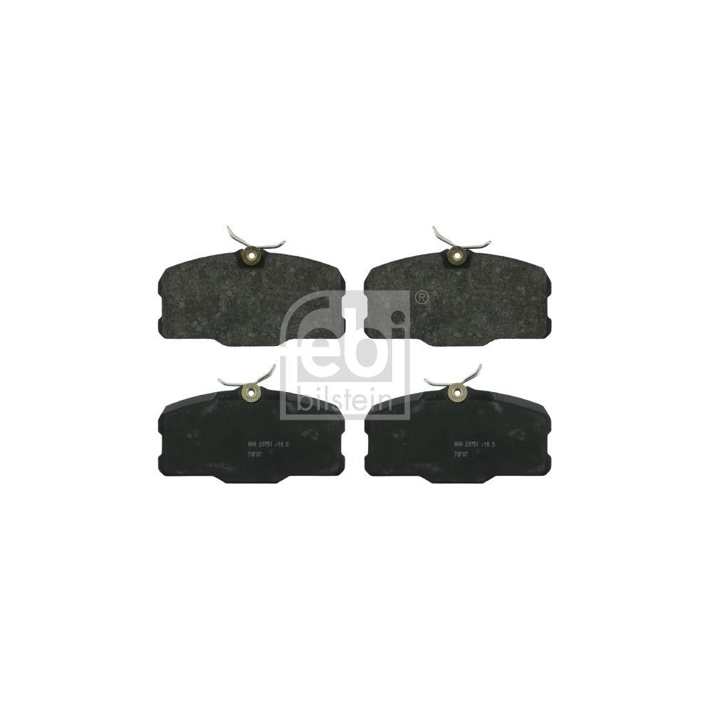 FEBI BILSTEIN Bremsbelagsatz, Scheibenbremse 16248 f&uuml;r MERCEDES-BENZ