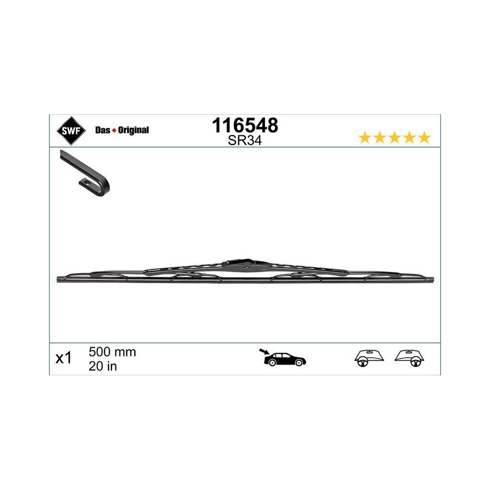 Wischblatt SWF 116548 DAS ORIGINAL REAR für FORD, hinten