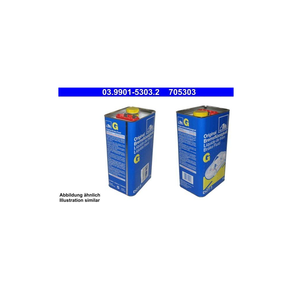 Bremsflüssigkeit ATE 03.9901-5303.2 DOT 3 gelb für