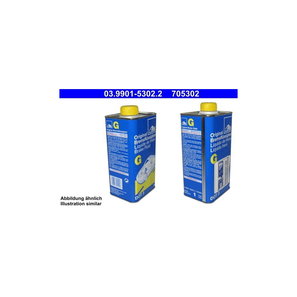 Bremsflüssigkeit ATE 03.9901-5302.2 DOT 3 gelb für