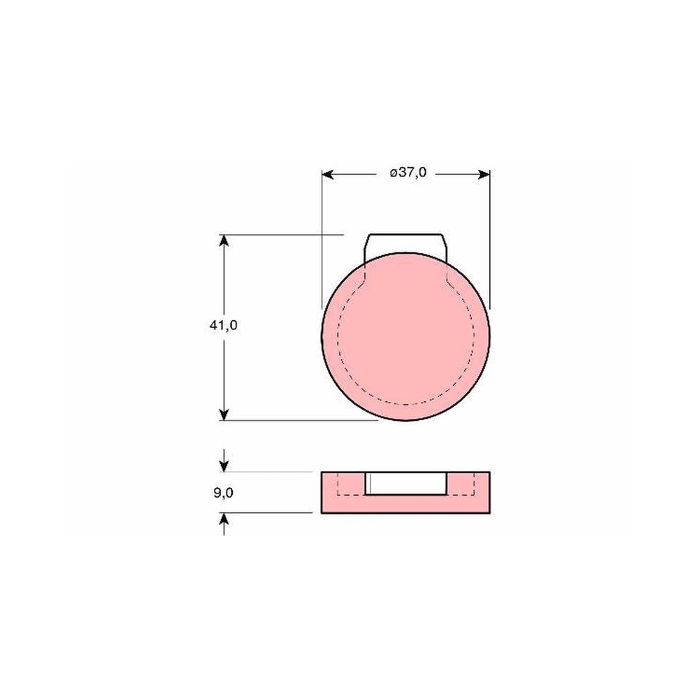 Bremsbelagsatz, Scheibenfeststellbremse TRW GDB272 f&uuml;r CITRO&Euml;N, Hinterachse