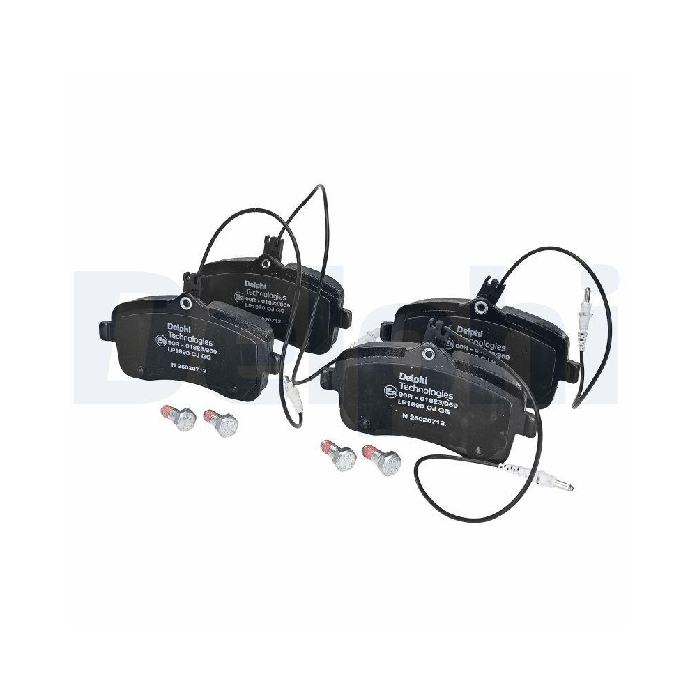 DELPHI LP1890 Bremsbelagsatz, Scheibenbremse f&uuml;r PEUGEOT, Vorderachse