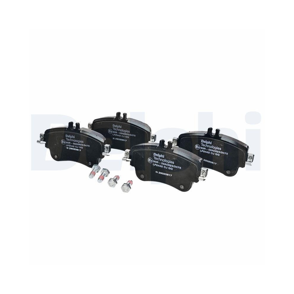 DELPHI LP2442 Bremsbelagsatz, Scheibenbremse f&uuml;r MERCEDES-BENZ, Vorderachse