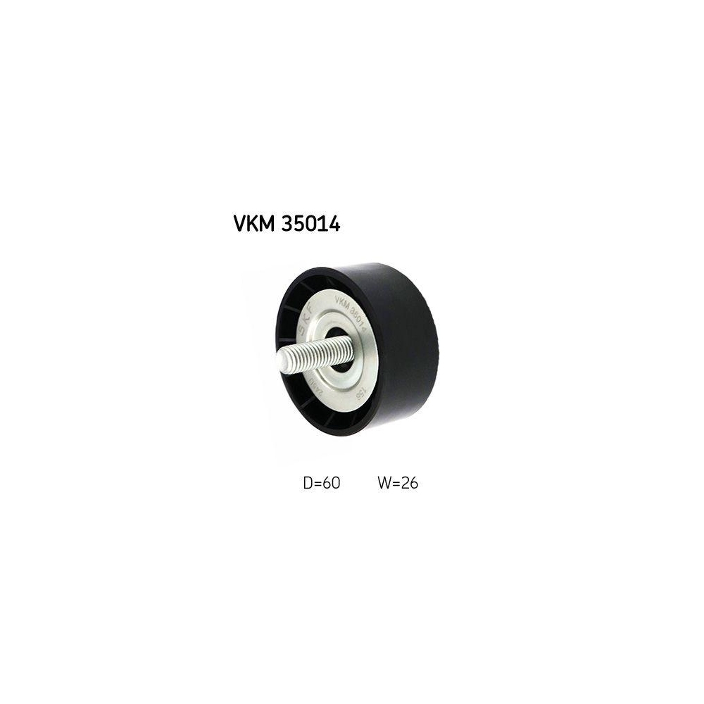 Umlenk-/F&uuml;hrungsrolle, Keilrippenriemen SKF VKM 35014 f&uuml;r OPEL VAUXHALL, oben