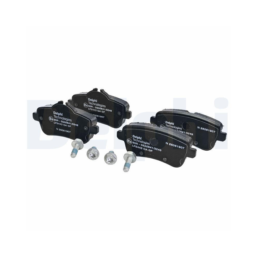 DELPHI LP2443 Bremsbelagsatz, Scheibenbremse f&uuml;r MERCEDES-BENZ, Hinterachse