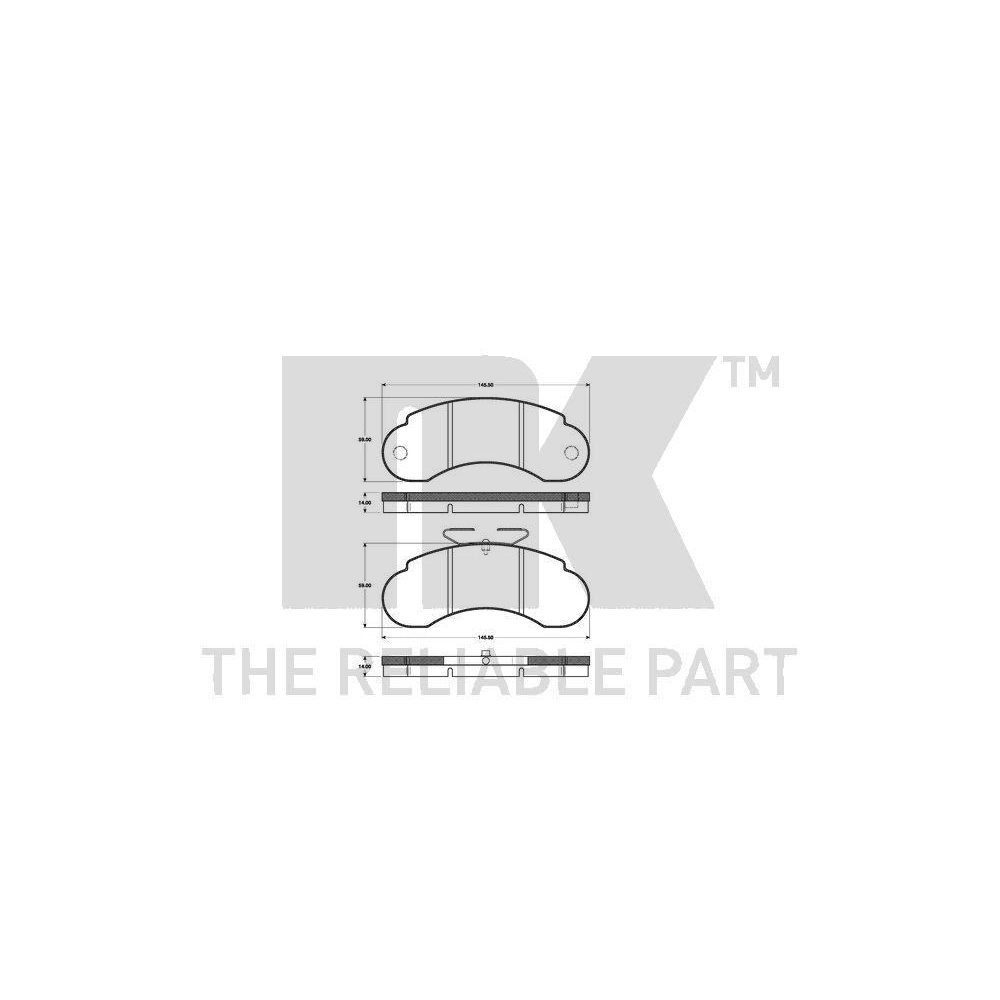 Bremsbelagsatz, Scheibenbremse NK 223311 f&uuml;r MERCEDES-BENZ PUCH, Vorderachse