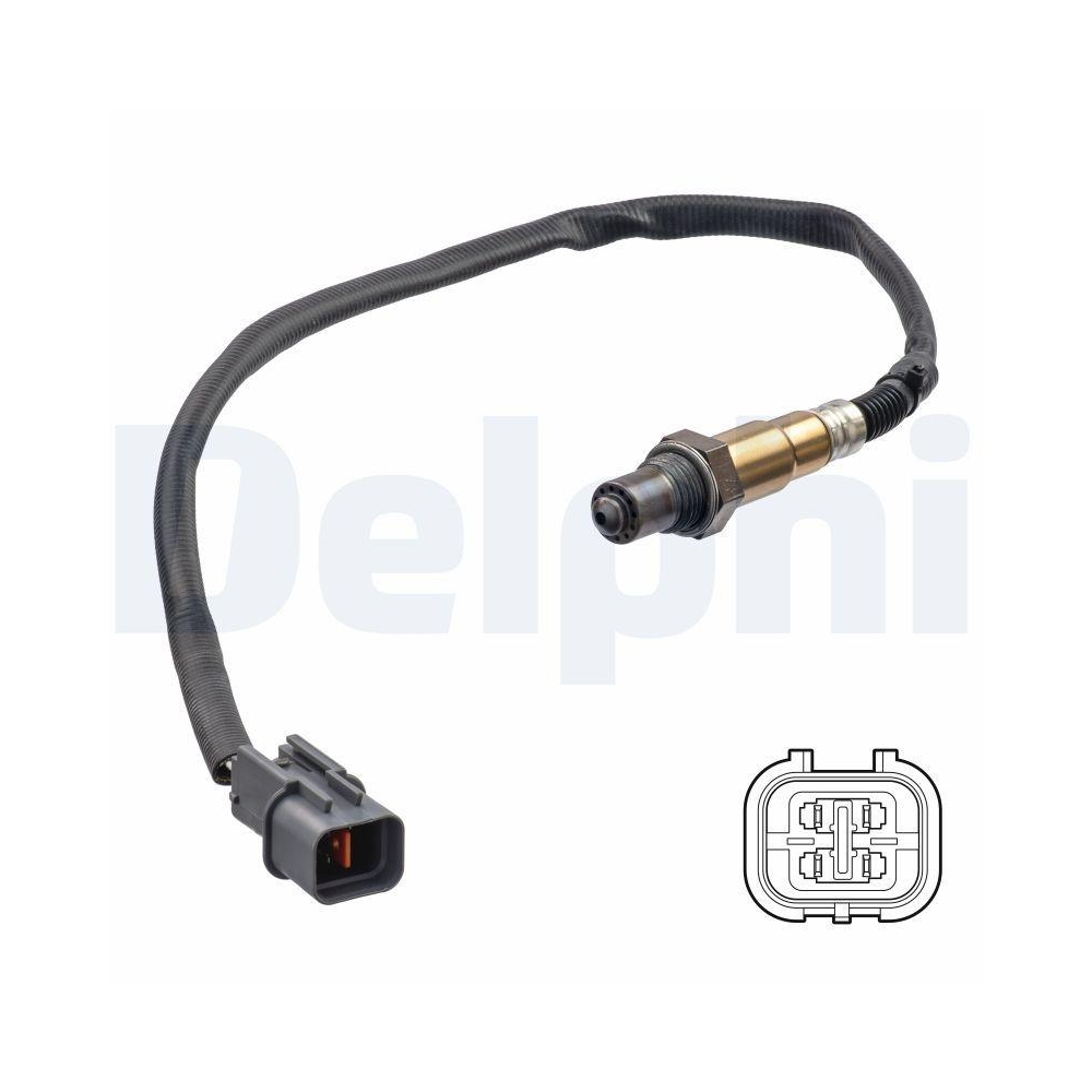 DELPHI ES21232-12B1 Lambdasonde f&uuml;r HYUNDAI KIA, nach Katalysator
