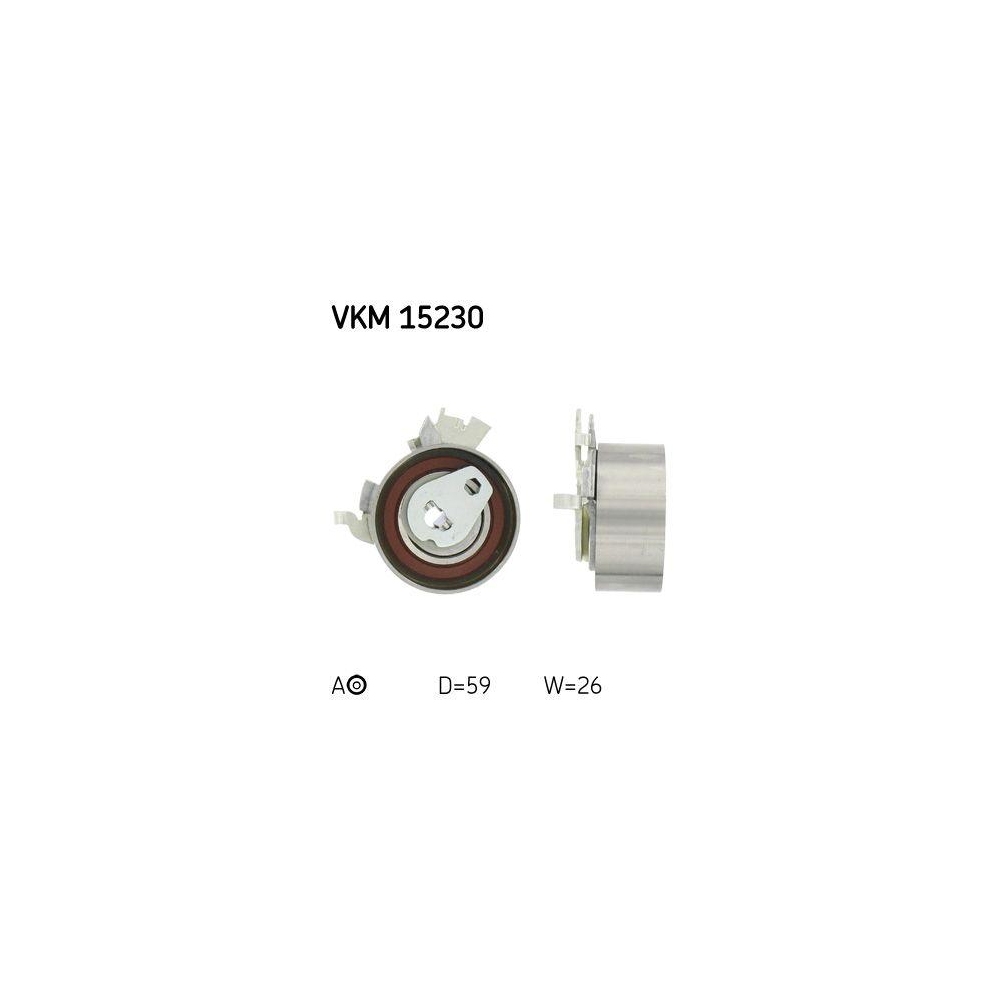 Spannrolle, Zahnriemen SKF VKM 15230 f&uuml;r OPEL VAUXHALL CHEVROLET DAEWOO, unten