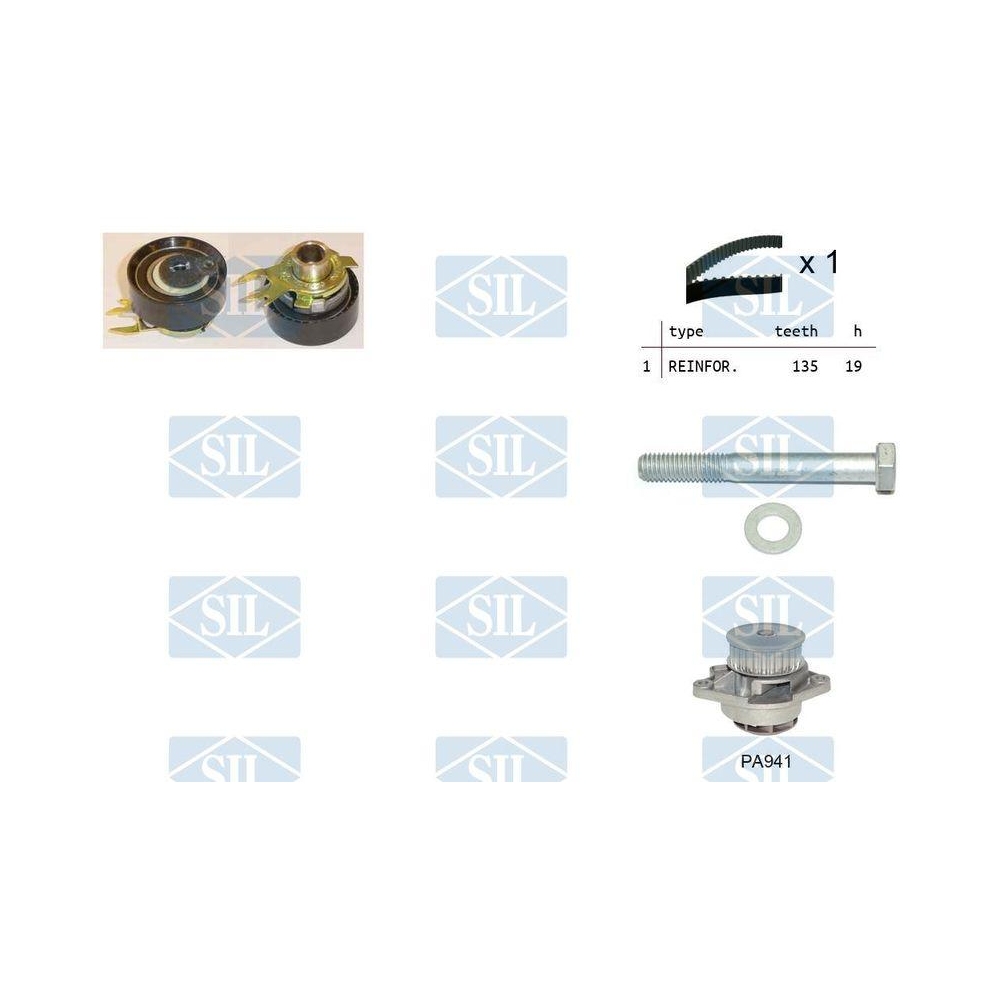 Wasserpumpe + Zahnriemensatz Saleri SIL K1PA941 f&uuml;r AUDI SEAT SKODA VW