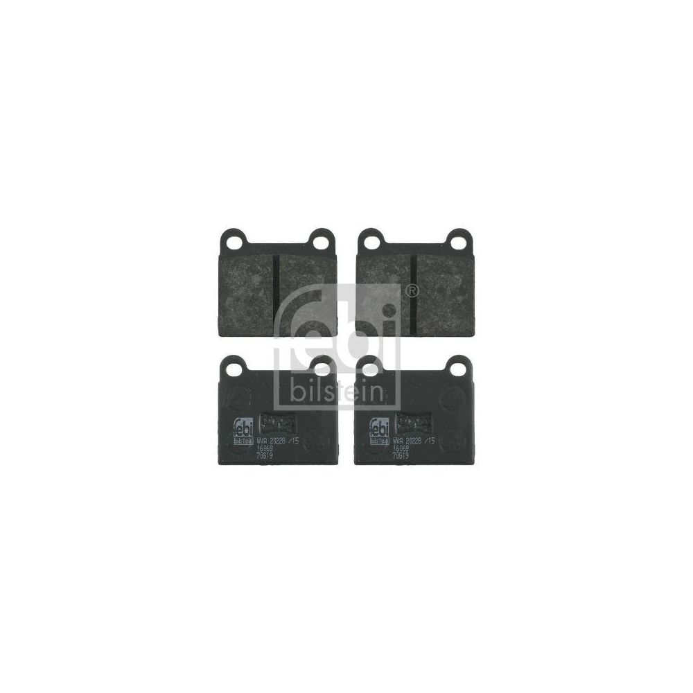 FEBI BILSTEIN Bremsbelagsatz, Scheibenbremse 16068 f&uuml;r VW, Vorderachse