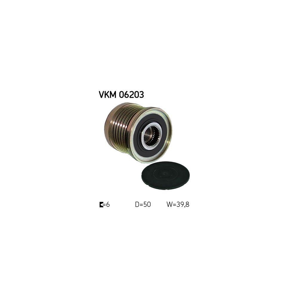 Generatorfreilauf SKF VKM 06203 f&uuml;r NISSAN
