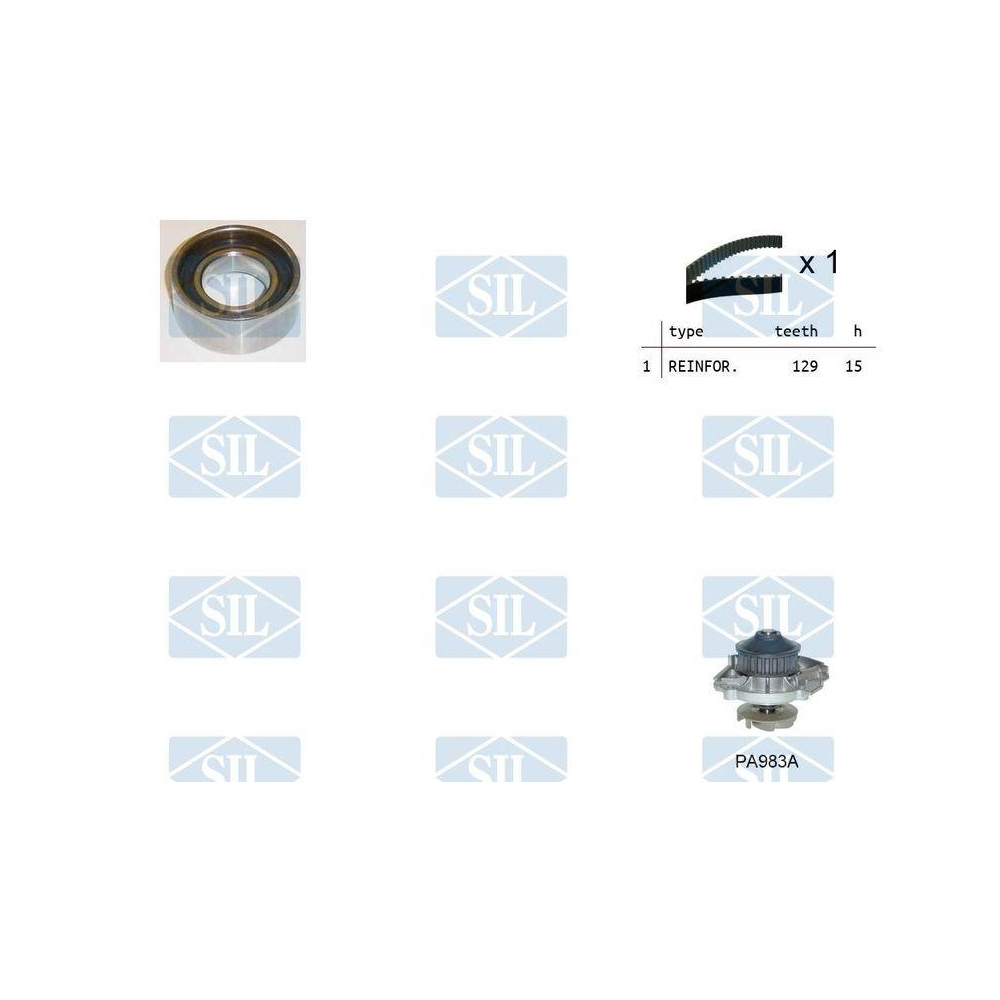 Wasserpumpe + Zahnriemensatz Saleri SIL K1PA983A f&uuml;r CITRO&Euml;N FIAT LANCIA PEUGEOT