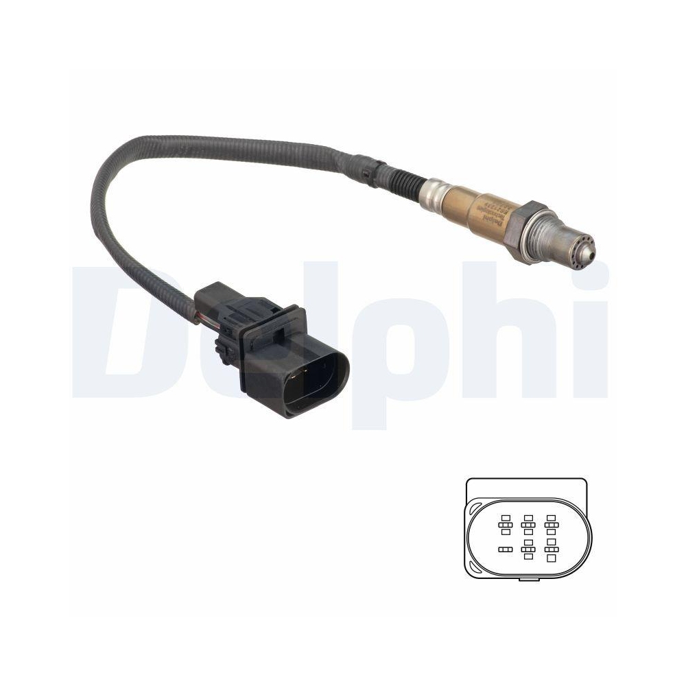 DELPHI ES21239-12B1 Lambdasonde f&uuml;r BMW, links, nach Katalysator, oben, rechts