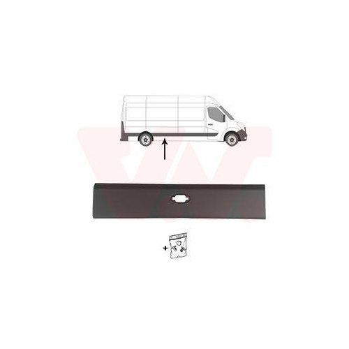 VAN WEZEL 3799404 Zier-/Schutzleiste, Seitenwand f&uuml;r NISSAN OPEL RENAULT, hinten