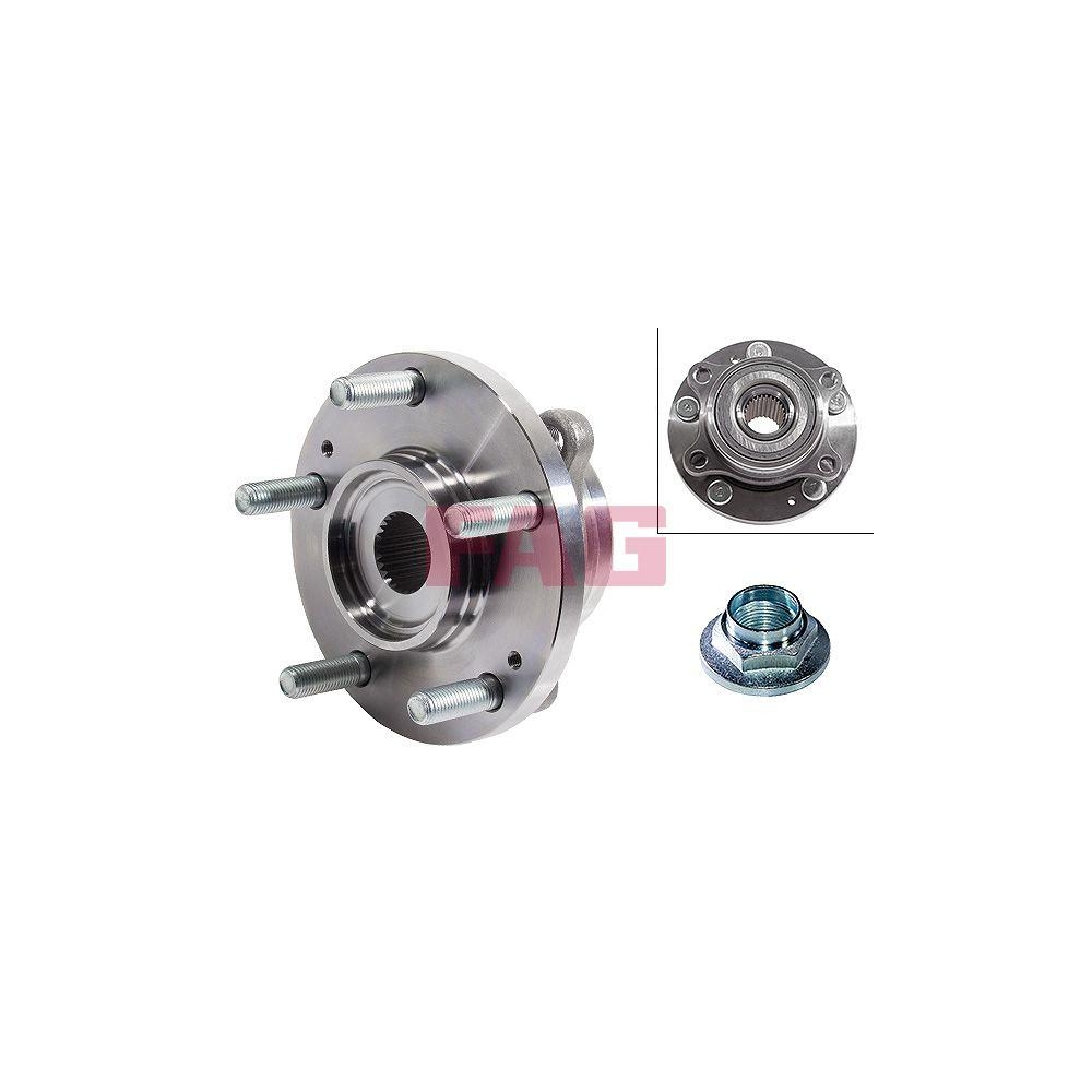 Radlagersatz Schaeffler FAG 713 6268 10 für HYUNDAI KIA, Vorderachse