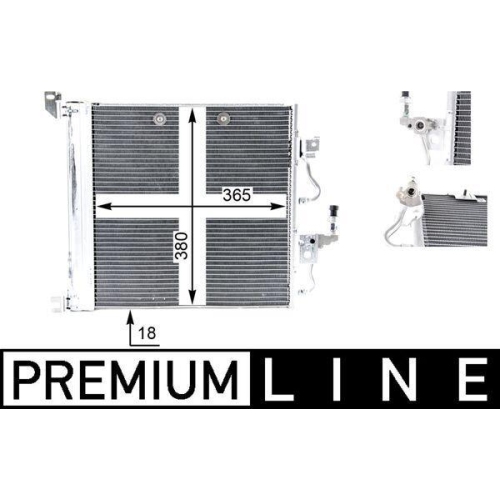 MAHLE AC 376 000P Kondensator, Klimaanlage BEHR *** PREMIUM LINE *** f&uuml;r OPEL