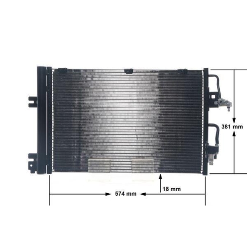 MAHLE AC 377 001S Kondensator, Klimaanlage BEHR f&uuml;r OPEL VAUXHALL HOLDEN SATURN