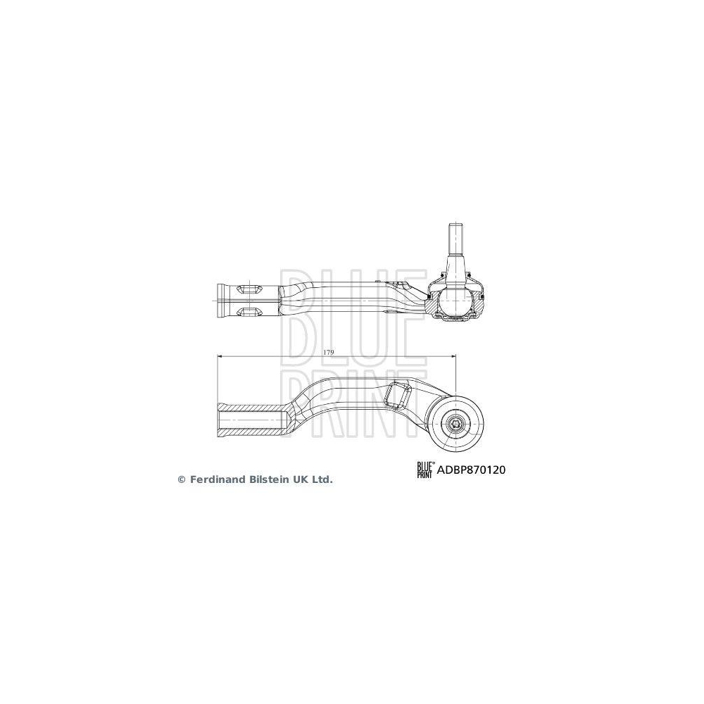 Spurstangenkopf BLUE PRINT ADBP870120 f&uuml;r MITSUBISHI RENAULT, Vorderachse rechts