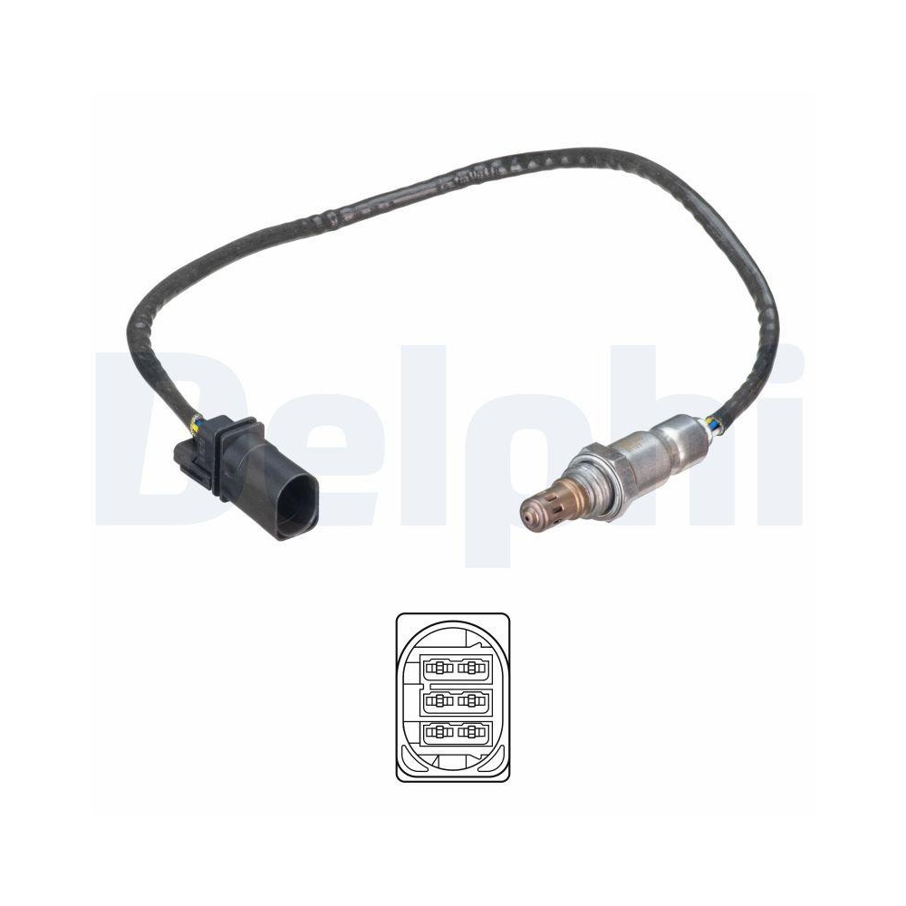 DELPHI ES21246-12B1 Lambdasonde f&uuml;r AUDI SEAT SKODA VW, vor Katalysator