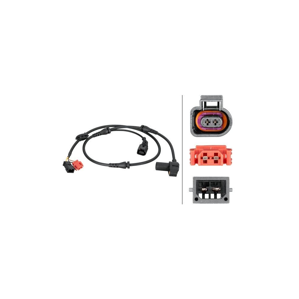 HELLA Sensor, Raddrehzahl 6PU 012 806-841 f&uuml;r AUDI VW, Vorderachse