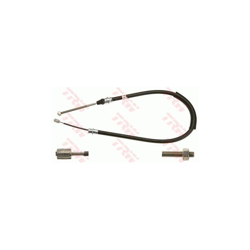 Seilzug, Feststellbremse TRW GCH2566 f&uuml;r PEUGEOT, hinten links, vorne links