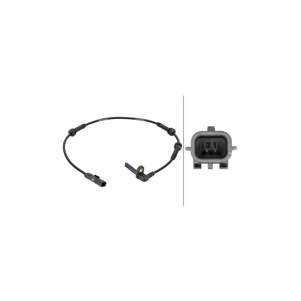 HELLA Sensor, Raddrehzahl 6PU 012 806-861 f&uuml;r RENAULT, Vorderachse