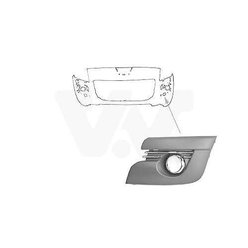 VAN WEZEL 4076583 Zier-/Schutzleiste, Sto&szlig;f&auml;nger f&uuml;r CITRO&Euml;N/PEUGEOT