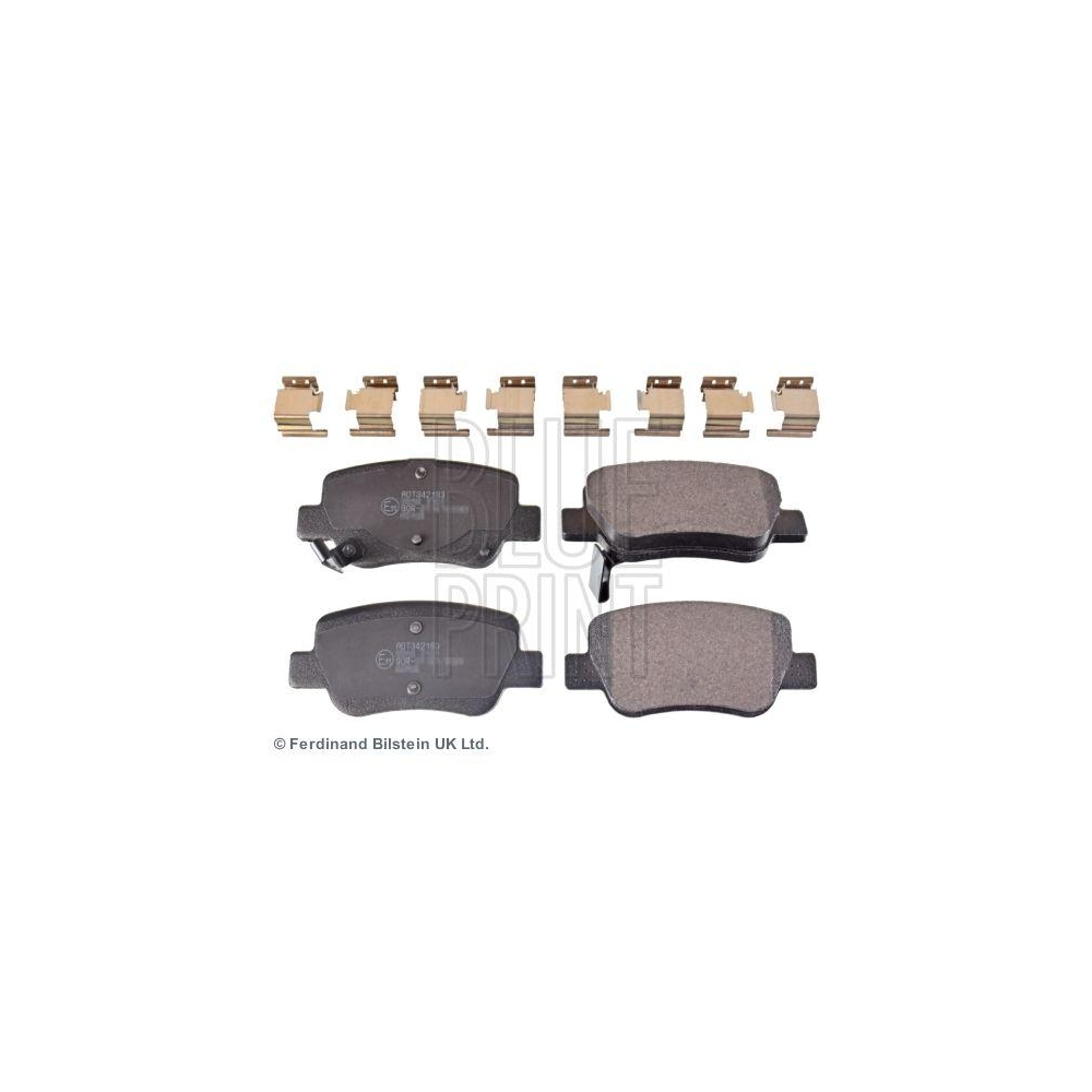 Bremsbelagsatz, Scheibenbremse BLUE PRINT ADT342183 f&uuml;r TOYOTA, Hinterachse