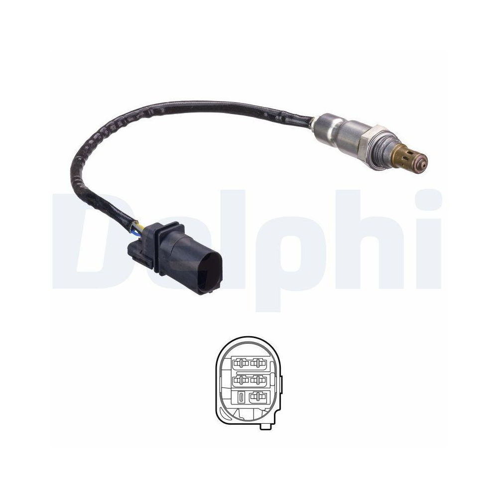 DELPHI ES21252-12B1 Lambdasonde f&uuml;r SEAT SKODA VW, vor Katalysator