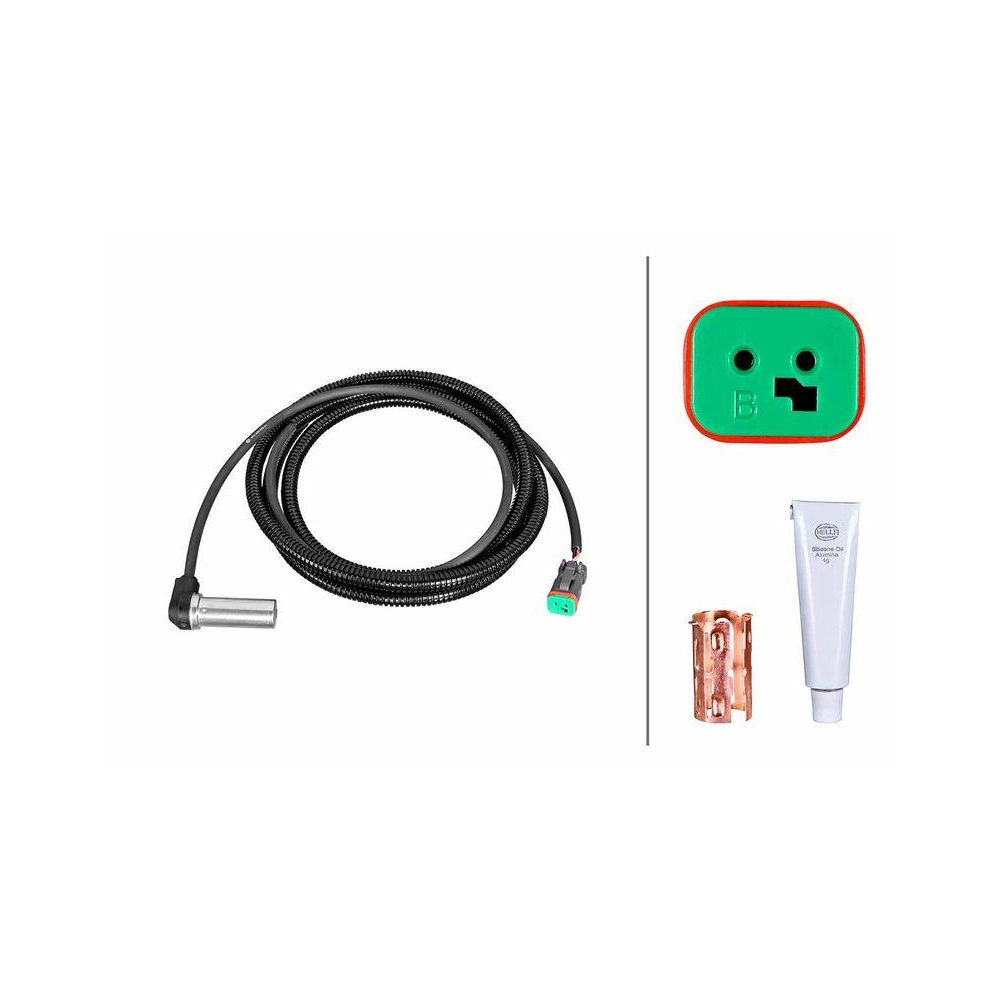 HELLA Sensor, Raddrehzahl 6PU 230 052-311 f&uuml;r SCANIA, Hinterachse links