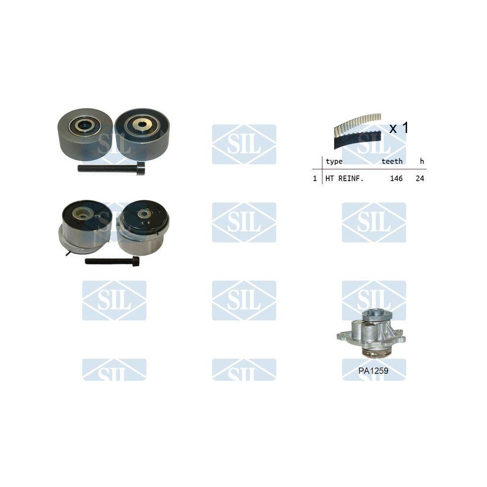 Wasserpumpe + Zahnriemensatz Saleri SIL K1PA1259 für ALFA ROMEO FIAT LANCIA OPEL