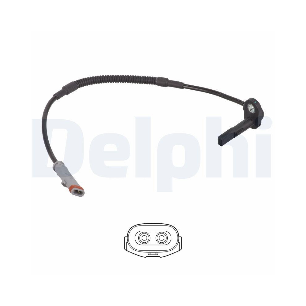 DELPHI SS21252-12B1 Sensor, Raddrehzahl f&uuml;r OPEL VAUXHALL, Vorderachse