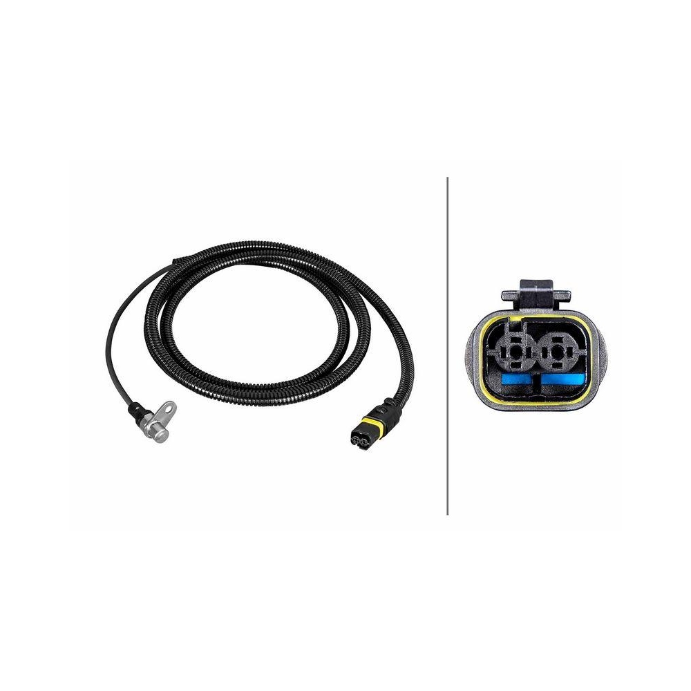 HELLA Sensor, Raddrehzahl 6PU 230 052-351 f&uuml;r MAN, Vorderachse rechts