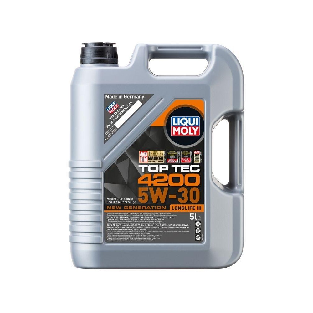 LIQUI MOLY Top Tec 4200 5W-30 3707 Motorenöl, Motor Öl 5 Liter