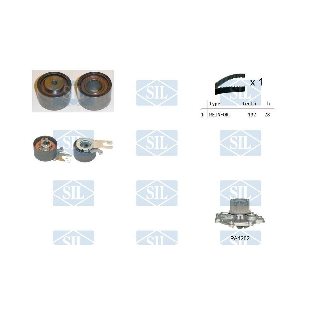 Wasserpumpe + Zahnriemensatz Saleri SIL K1PA1282 f&uuml;r VOLVO