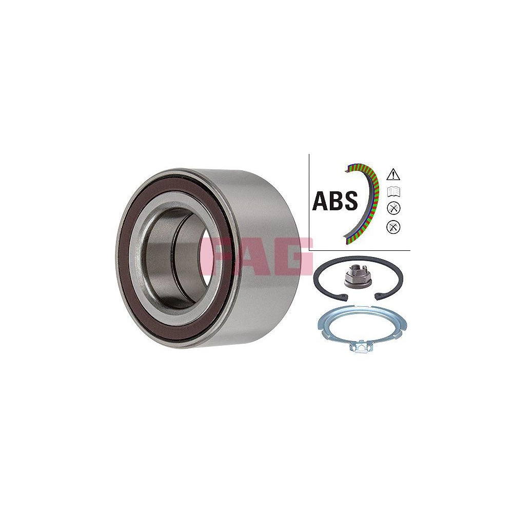 Radlagersatz Schaeffler FAG 713 6308 50 f&uuml;r RENAULT DACIA, Vorderachse