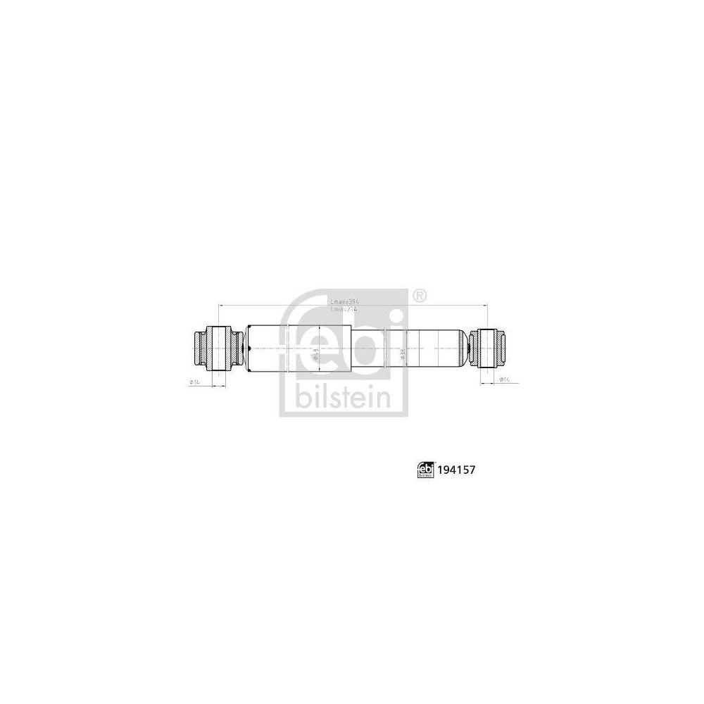 FEBI BILSTEIN Sto&szlig;d&auml;mpfer 194157 f&uuml;r MERCEDES-BENZ, Hinterachse links