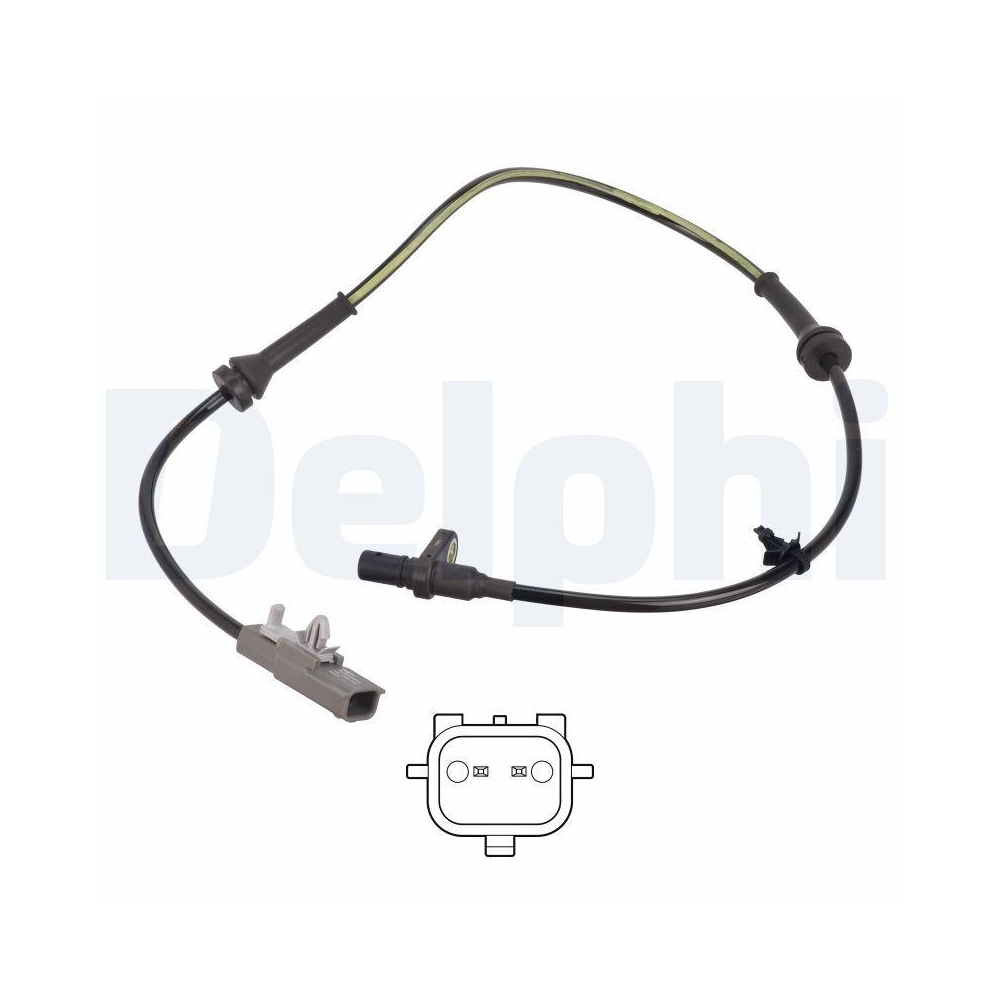 DELPHI SS21256-12B1 Sensor, Raddrehzahl f&uuml;r NISSAN, Hinterachse links