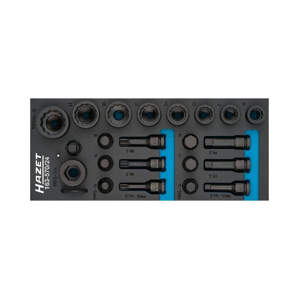 Kraft-Stecknuss-Satz HAZET 163-570/24 f&uuml;r
