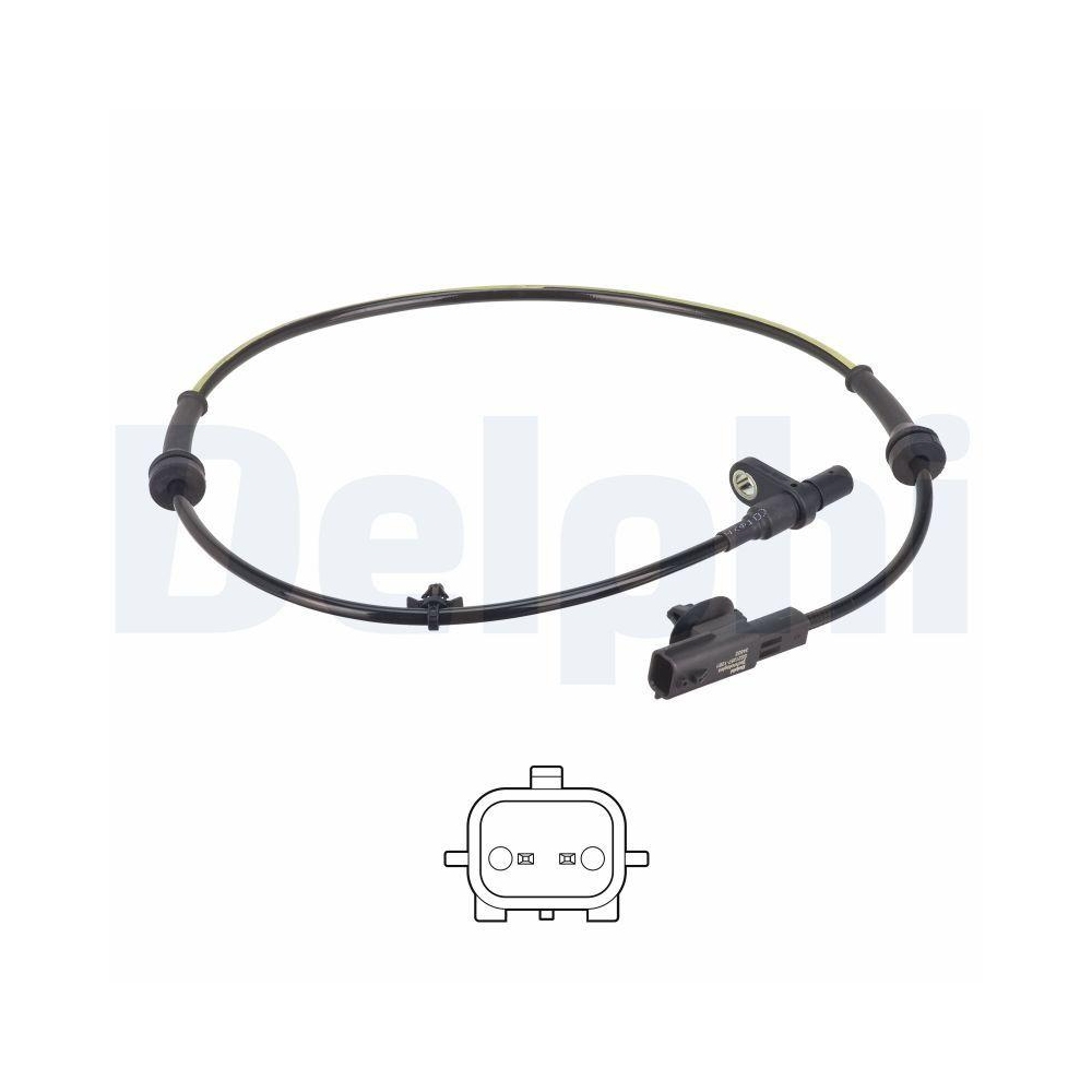 DELPHI SS21257-12B1 Sensor, Raddrehzahl f&uuml;r NISSAN, Hinterachse rechts