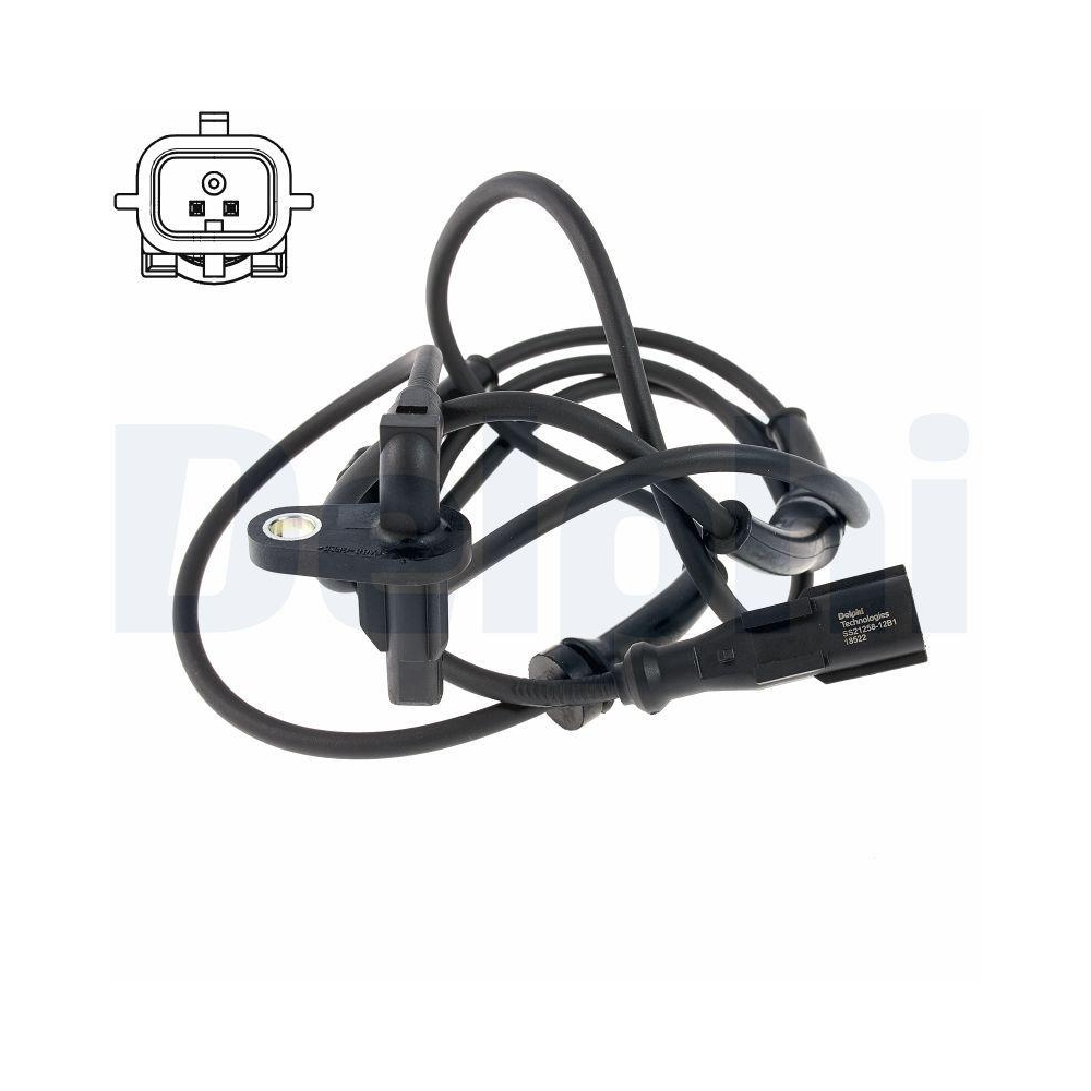 DELPHI SS21258-12B1 Sensor, Raddrehzahl f&uuml;r RENAULT, Hinterachse rechts