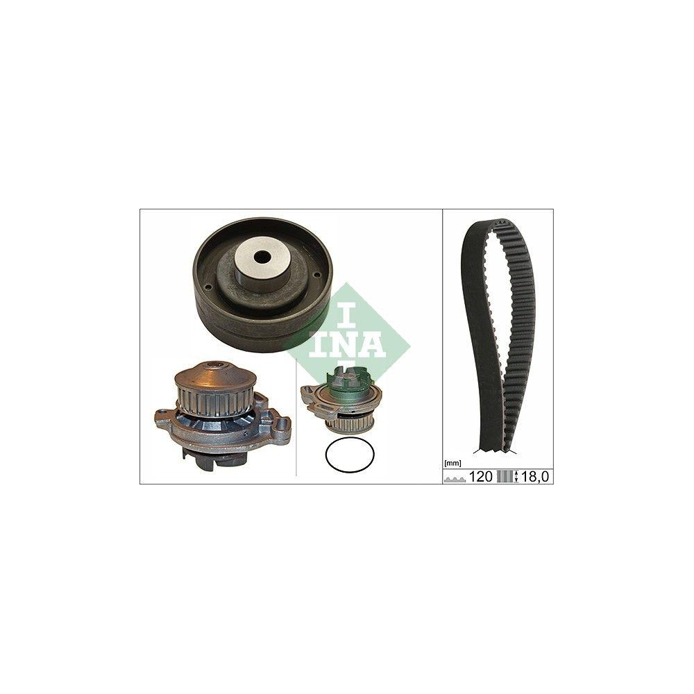 Wasserpumpe + Zahnriemensatz INA 530 0151 30 f&uuml;r AUDI VW