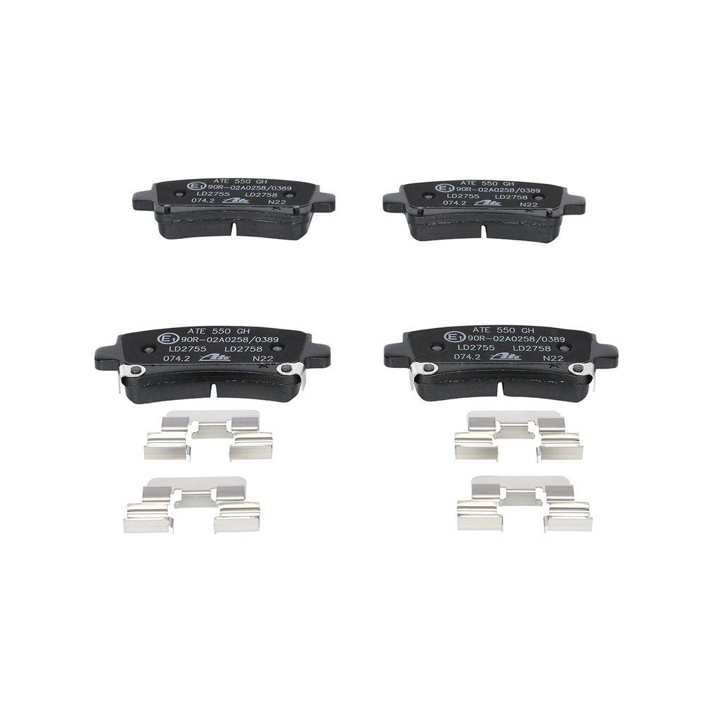 Bremsbelagsatz, Scheibenbremse ATE 13.0470-2758.2 ATE Ceramic f&uuml;r OPEL VAUXHALL