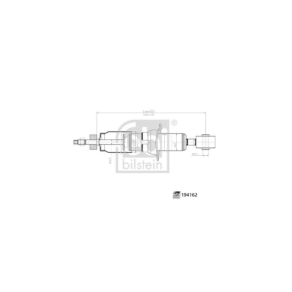 FEBI BILSTEIN Sto&szlig;d&auml;mpfer 194162 f&uuml;r TOYOTA, Vorderachse links