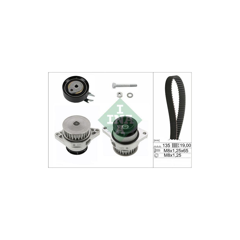 Wasserpumpe + Zahnriemensatz INA 530 0166 30 f&uuml;r SEAT VW