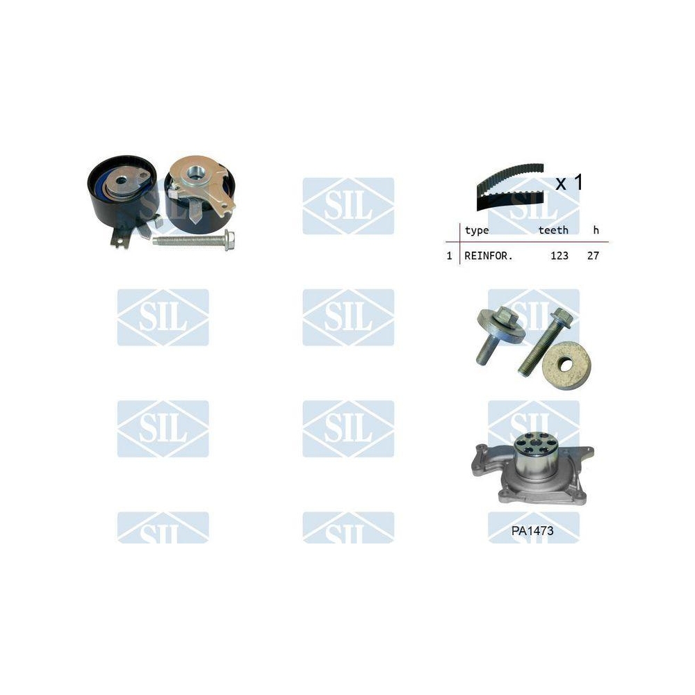 Wasserpumpe + Zahnriemensatz Saleri SIL K1PA1473 für MERCEDES-BENZ NISSAN SUZUKI