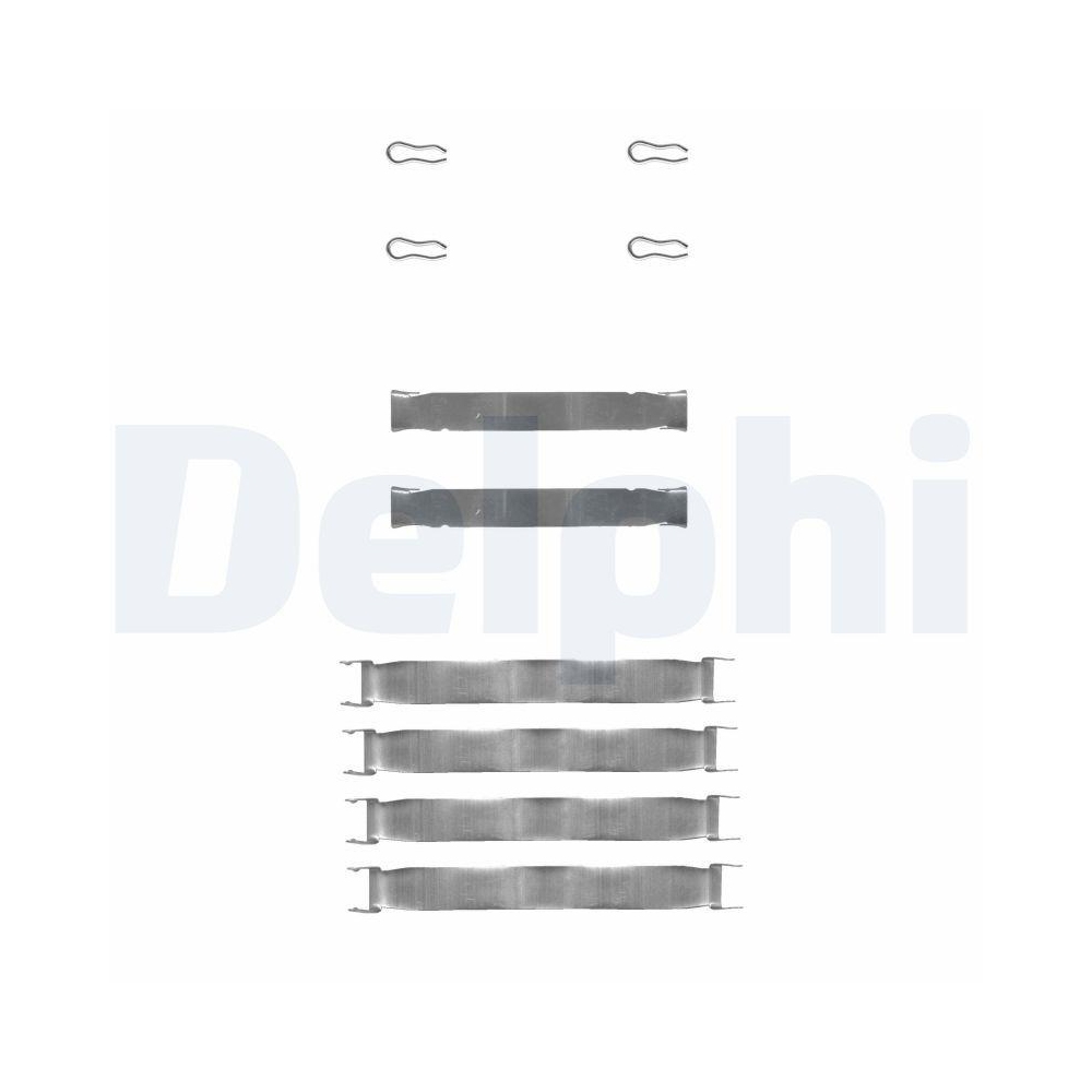 DELPHI LX0019 Zubeh&ouml;rsatz, Scheibenbremsbelag f&uuml;r, Hinterachse, Vorderachse