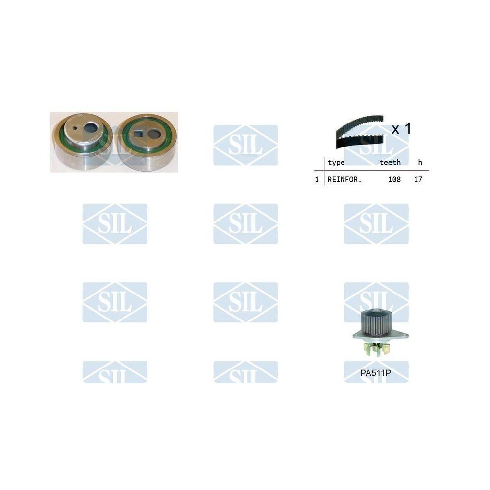 Wasserpumpe + Zahnriemensatz Saleri SIL K2PA511P f&uuml;r CITRO&Euml;N PEUGEOT ROVER